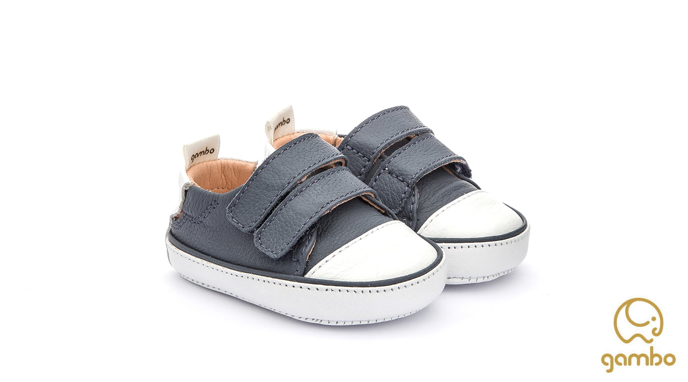 TENIS NEWBORN BOY - GAMBO NB10444B-1850 CALÇADOS INFANTIL NEW BORN COURO  LOJA PURA INFANCIA